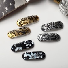 Заколка клик-клак Queen fair 7915775 разноцветная, 6 шт