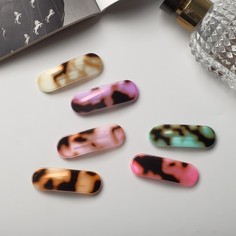 Заколка клик-клак Queen fair 7915779 разноцветная, 6 шт