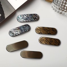 Заколка клик-клак Queen fair 7915777 разноцветная, 6 шт