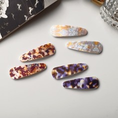 Заколка клик-клак Queen fair 7915763 разноцветная, 6 шт