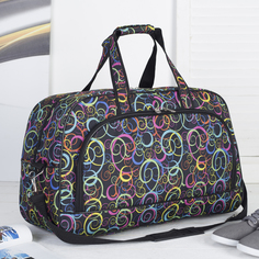 Дорожная сумка женская ЗФТС 3736343 разноцветная, 55х22х35 см