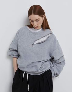 Свитшот женский Gloria Jeans GAC021958 темно-серый меланж M/170