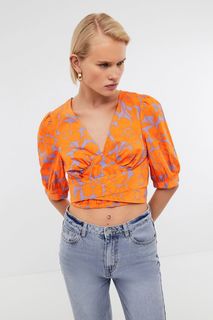 Блуза женская Baon B1924059 оранжевая L