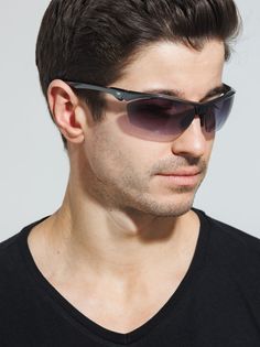 Спортивные солнцезащитные очки мужские Exenza Space G02 черный лакированный никел
