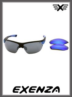Спортивные солнцезащитные очки мужские Exenza Trophy-new G01 черные/синие