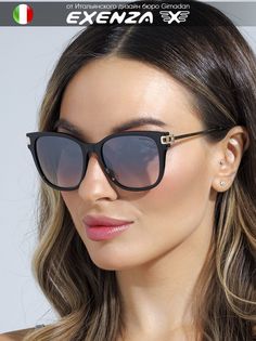 Солнцезащитные очки женские Exenza Melfi P01 золотистые/желтые
