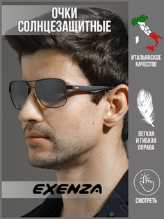 Солнцезащитные очки мужские Exenza Flex P02 черные/серо-черные/темно-серые