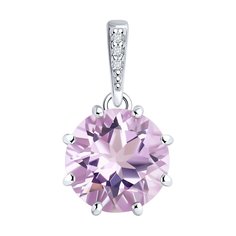 Кулон из серебра Diamant 94-330-02040-2, фианит\аметист