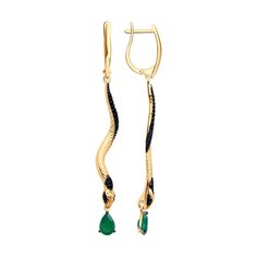 Серьги из серебра SOKOLOV 92023073, фианит\агат