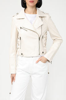 Кожаная куртка женская TWINSET 241TP2300 белая 44
