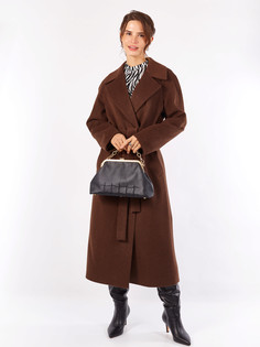 Пальто женское Каляев 71386 коричневое 54 RU