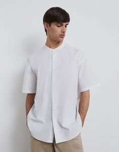 Рубашка мужская Gloria Jeans BWT001604 белый XXL/182