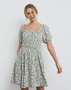 Платье женское Gloria Jeans GDR028304 оливковый/разноцветный M/170