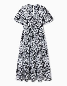 Платье женское Gloria Jeans GDR028543 белый/черный M/170