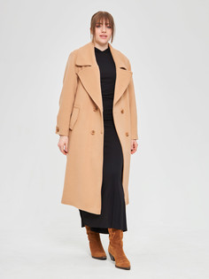 Пальто женское Crosario 71423 коричневое 46 RU