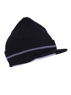 Шапка унисекс 686 Visor Knit черная, one size