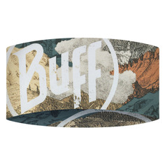 Повязка унисекс Buff Coolnet Uv+ Wide зеленая / коричневая, one size