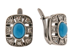 Серьги Jenavi e62131b0 бирюза