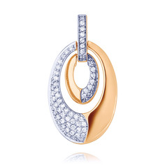 Кулон из красного золота ADAMAS 34041239/01-А50Д-72, фианит АДАМАС