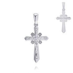 Кулон из белого золота ADAMAS 33029021/01-А51Д-41, бриллиант АДАМАС