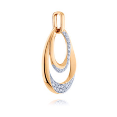 Кулон из красного золота ADAMAS 34041698/01-А50Д-72, фианит АДАМАС