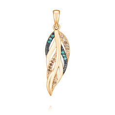 Кулон из красного золота ADAMAS 34041692/01-А50Ч-483, бриллиант/изумруд АДАМАС