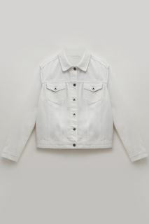 Джинсовая куртка женская Finn Flare FSC15011 белая S