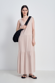 Платье женское Finn Flare FSC110202 бежевое 3XL