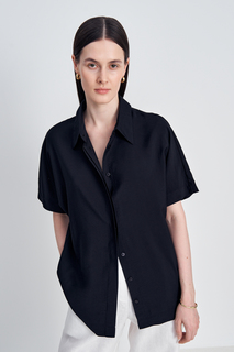 Рубашка женская Finn Flare FSC11045 черная XL