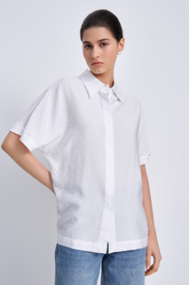 Рубашка женская Finn Flare FSC11045 белая 2XL