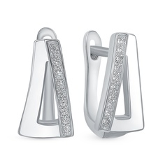 Серьги из серебра 585Gold 902000676, фианит