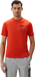 Футболка мужская Reebok Run Graphic Short-Sleeve Tee красная M