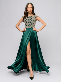 Платье женское 1001dress 100952 зеленое 58 RU