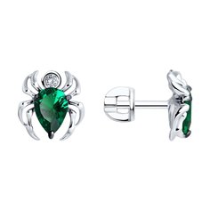Серьги пусеты из серебра SOKOLOV 94026651, фианит