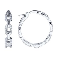 Серьги конго из серебра SOKOLOV 94026801, фианит
