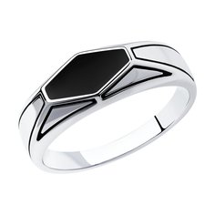 Кольцо из серебра р. 18 SOKOLOV 94012536, эмаль