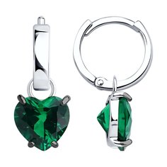 Серьги конго из серебра SOKOLOV 94026824, фианит