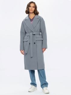 Пальто женское Eleganzza 1241113003 голубое 42 RU