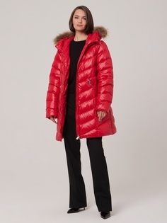 Пуховик женский Eleganzza 1241122011 красный 48 RU