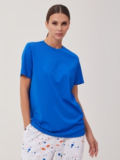 Футболка женская Eleganzza 1231142001 голубая 48 RU