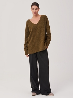 Пуловер женский Eleganzza 1231153001 зеленый 52 RU
