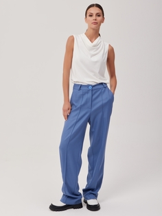 Брюки женские Eleganzza 1231136012 голубые 50 RU