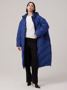 Пуховик женский Eleganzza 1241123005 синий 46 RU