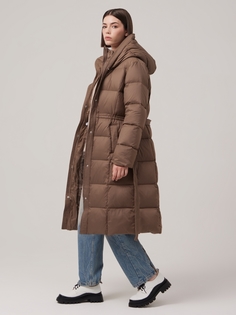 Пуховик женский Eleganzza 1241123007 коричневый 46 RU