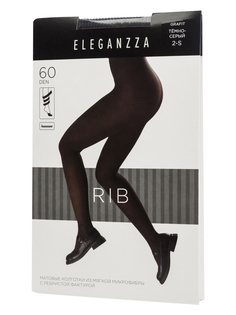 Колготки женские Eleganzza RIB серые L