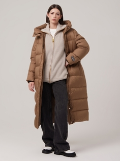 Пуховик женский Eleganzza 1241123008 коричневый 50 RU