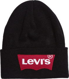 Шапка мужская Levis Oversized Logo Beanie черная, one size Levis®