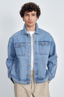 Джинсовая куртка мужская Finn Flare FSE25005 синяя XL