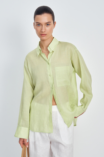Рубашка женская Finn Flare FSE110511 зеленая M