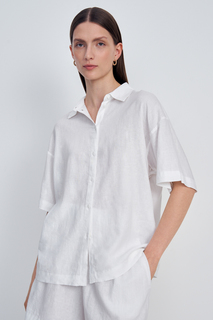 Рубашка женская Finn Flare BAS-100138 белая 2XL